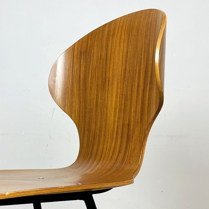 Mid-century dining chair by Carlo Ratti for Industria Legni Curvati Lissone, Italy 1970s