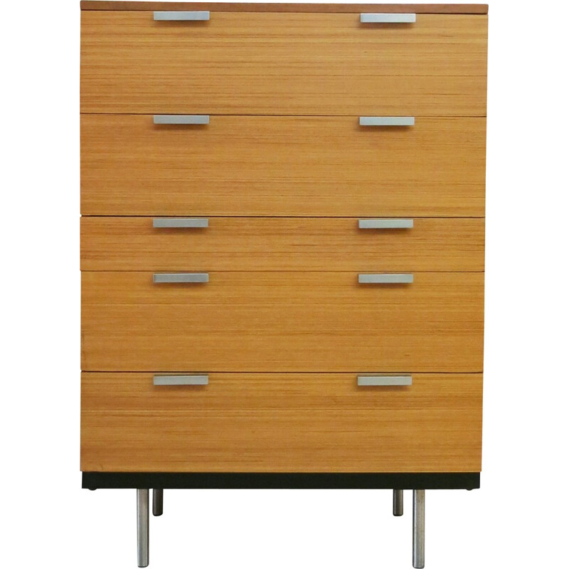 Stag chest of drawers with 5 drawers, John & Sylvia REID - 1960s