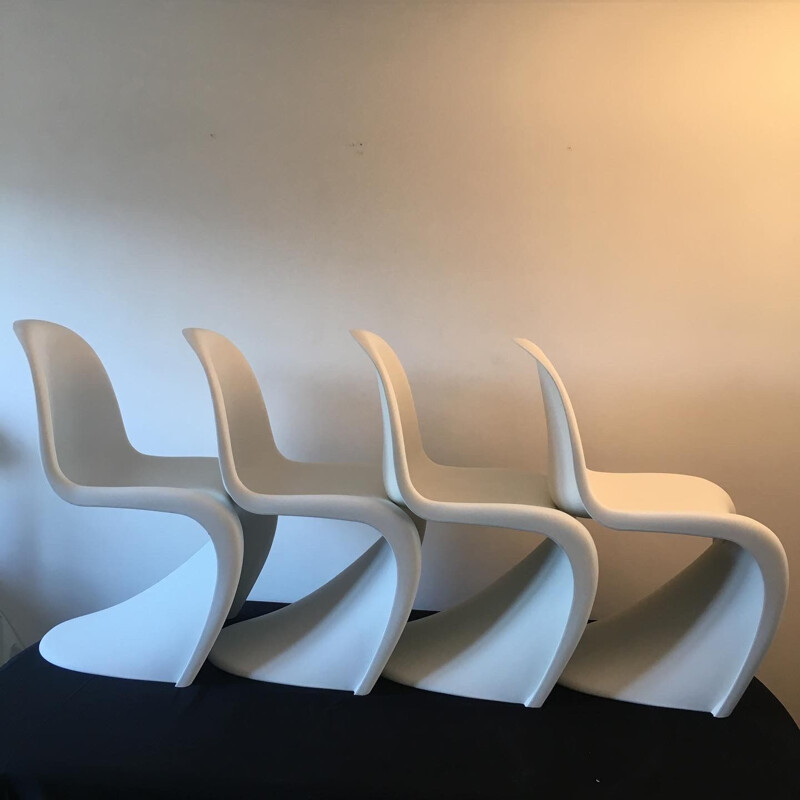 Ensemble de 4 chaises vintage par Werner Panton