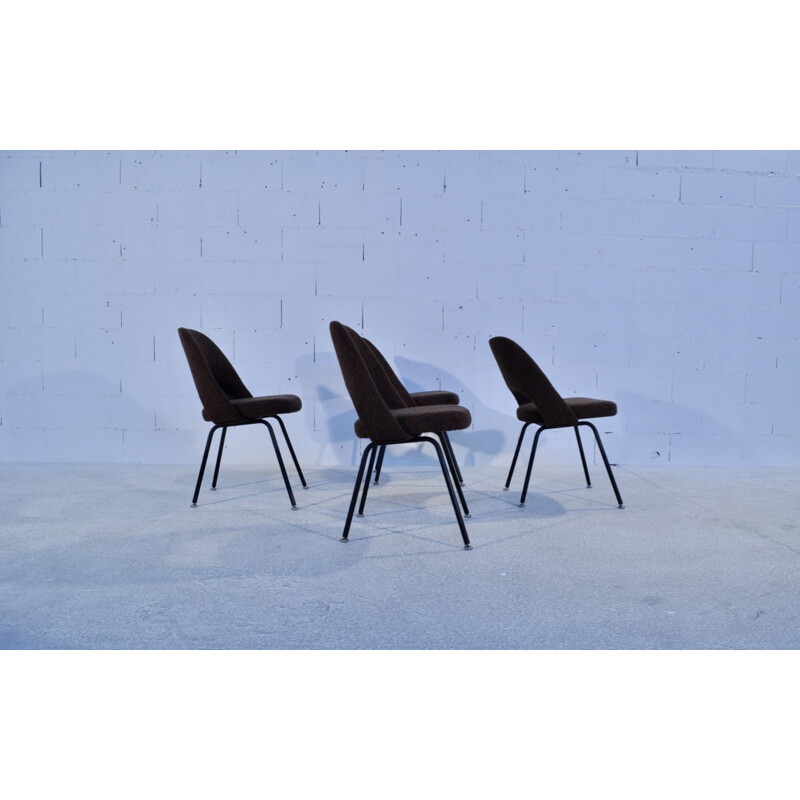  Set of 4 "Conference" chairs Knoll black, Eero SAARINEN - 1960s