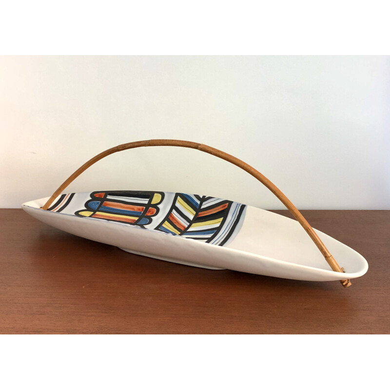 Vintage ceramic pocket tray by Roger Capron, France 1950