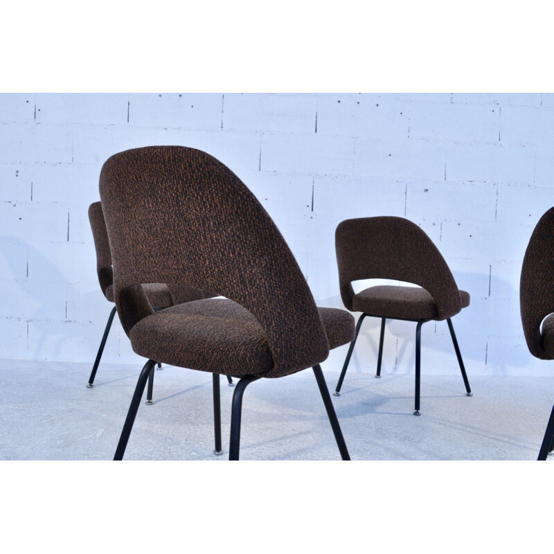  Set of 4 "Conference" chairs Knoll black, Eero SAARINEN - 1960s