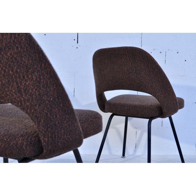  Set of 4 "Conference" chairs Knoll black, Eero SAARINEN - 1960s