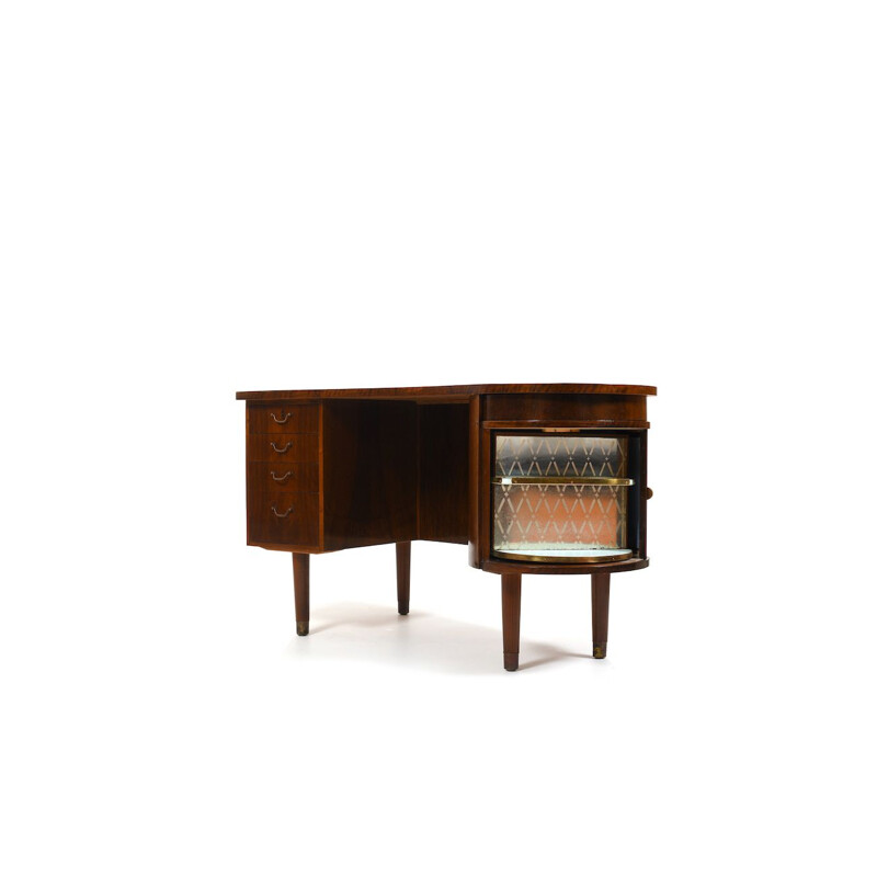 Vintage kidney desk by Kai Kristiansen for Feldballes Møbelfabrik, Denmark 1950