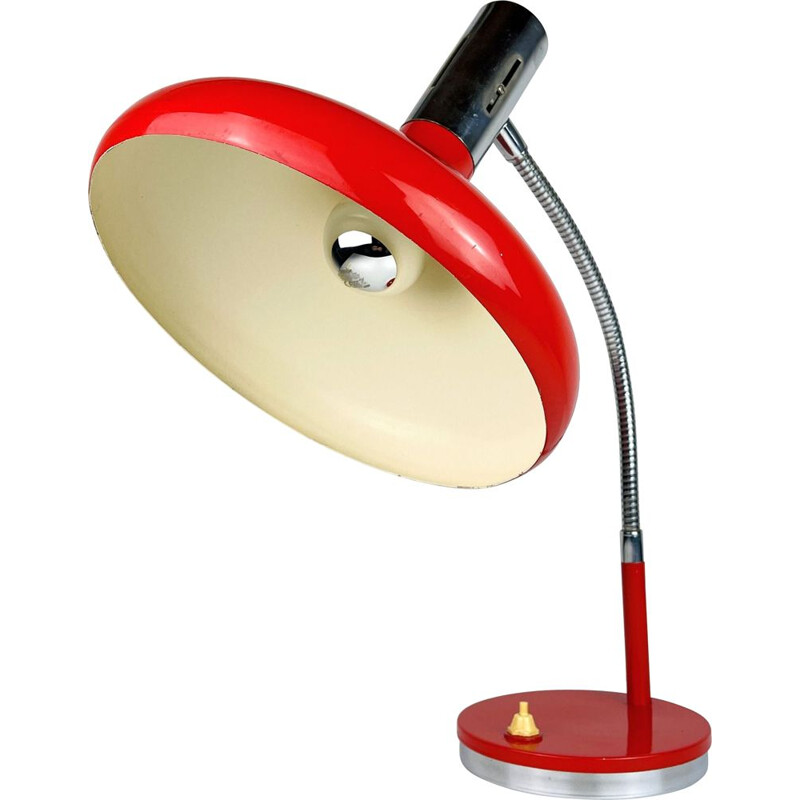 lampe de bureau rouge - italie 1970