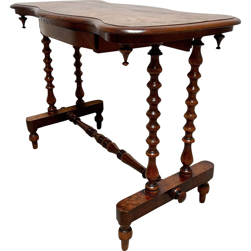 Vintage Victorian walnut side table