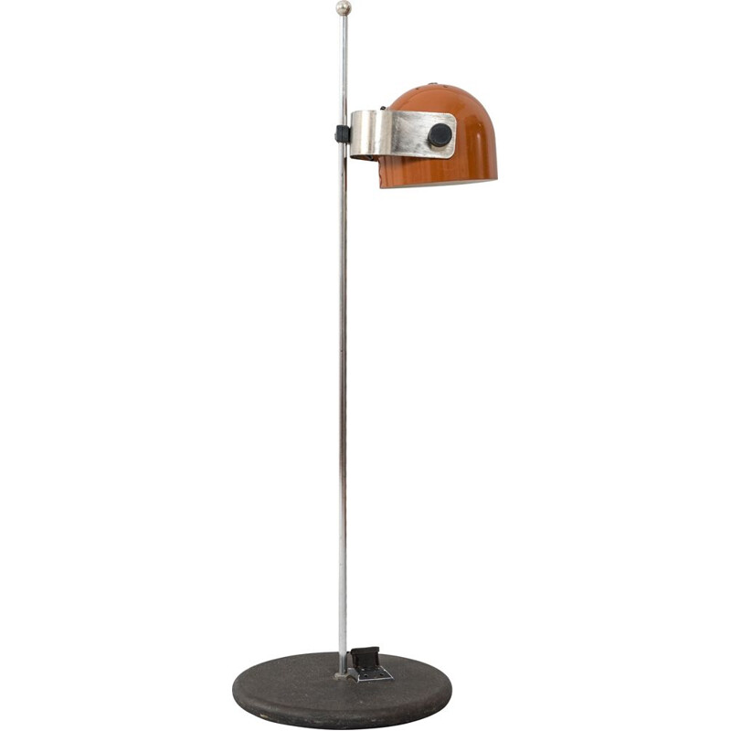 Vintage adjustable desk lamp in honey color, Italy 1960