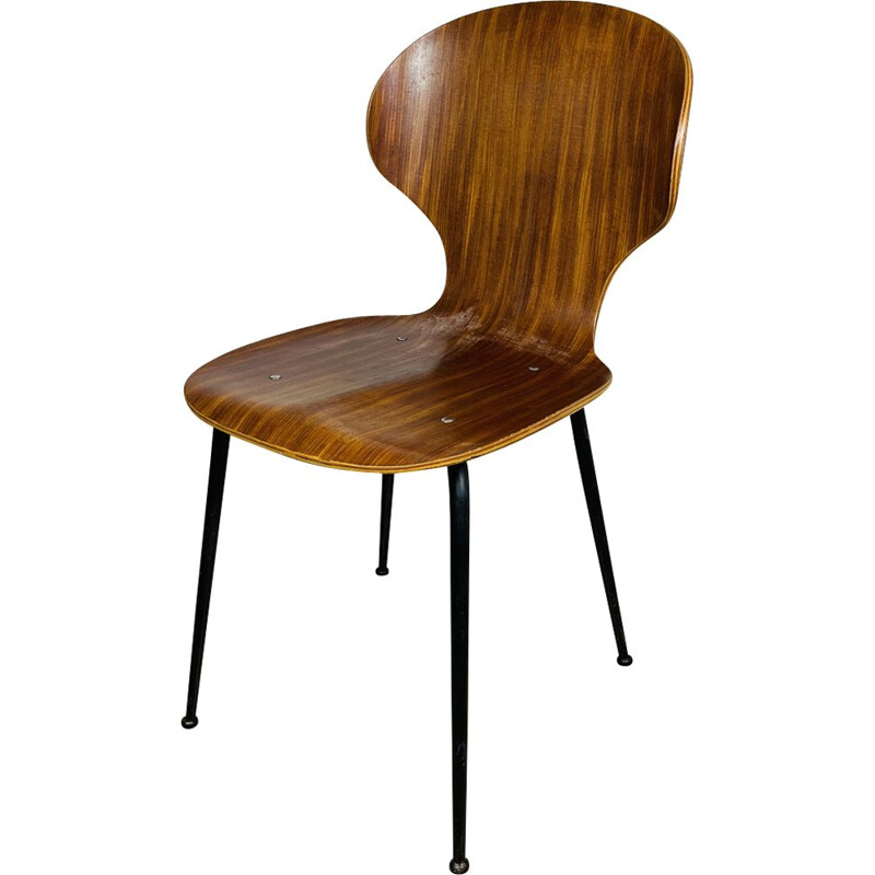 Mid-century dining chair by Carlo Ratti for Industria Legni Curvati Lissone, Italy 1970s