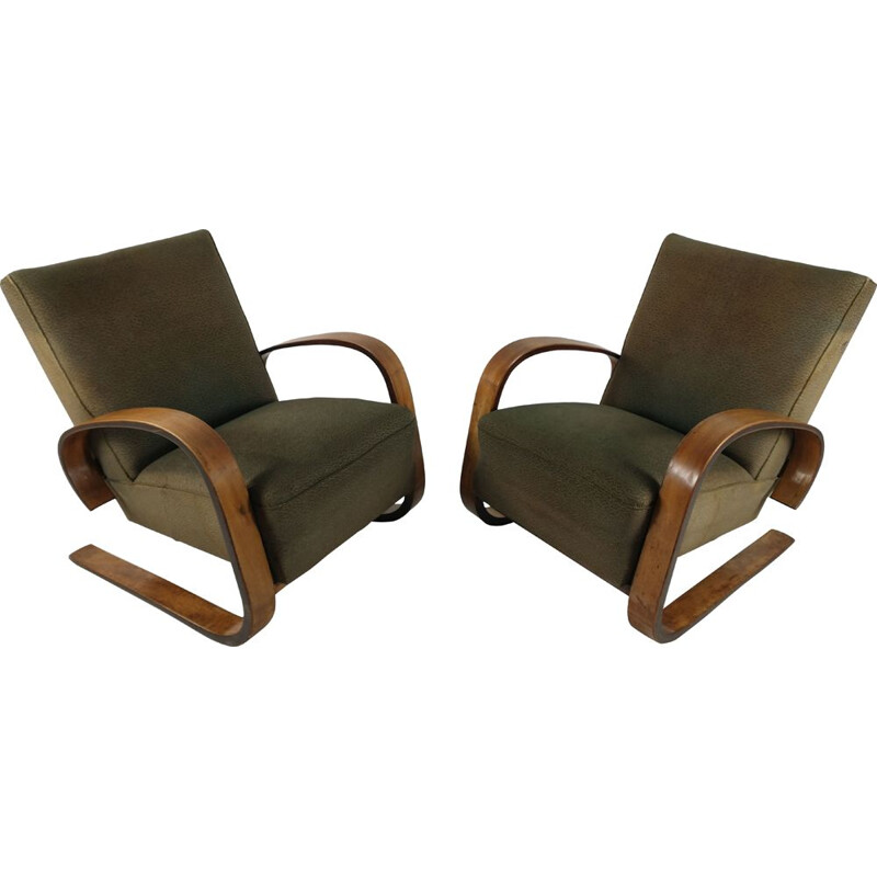 Pair of vintage armchairs by Miroslav Navratil, 1930s