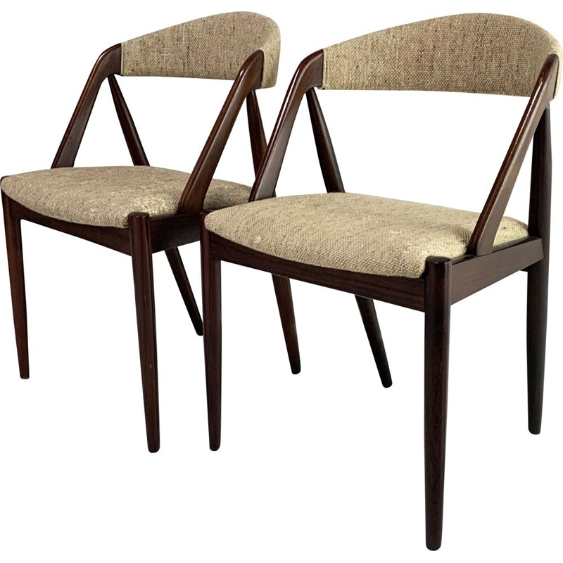 Pair of mid century No 31 dining chairs by Kai Kristiansen, 1960s