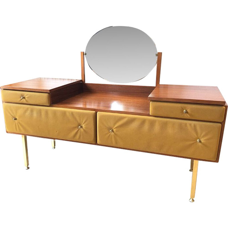 Vintage velvet dressing table by Roger Landault, 1960