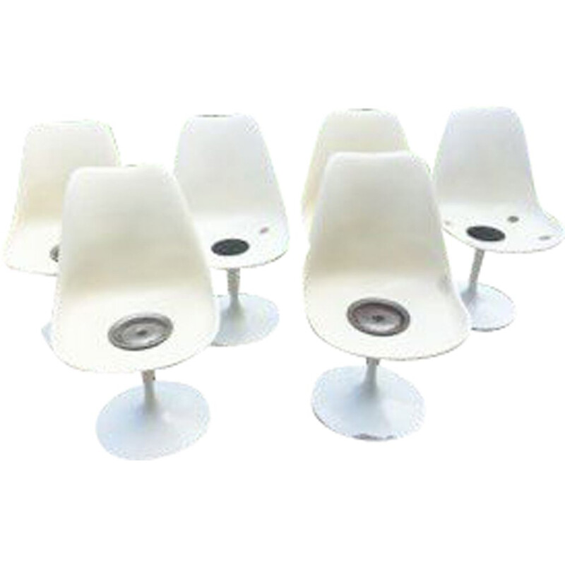 Set of 6 vintage Tulip chairs by Eero Saarinen for Knoll, 1980