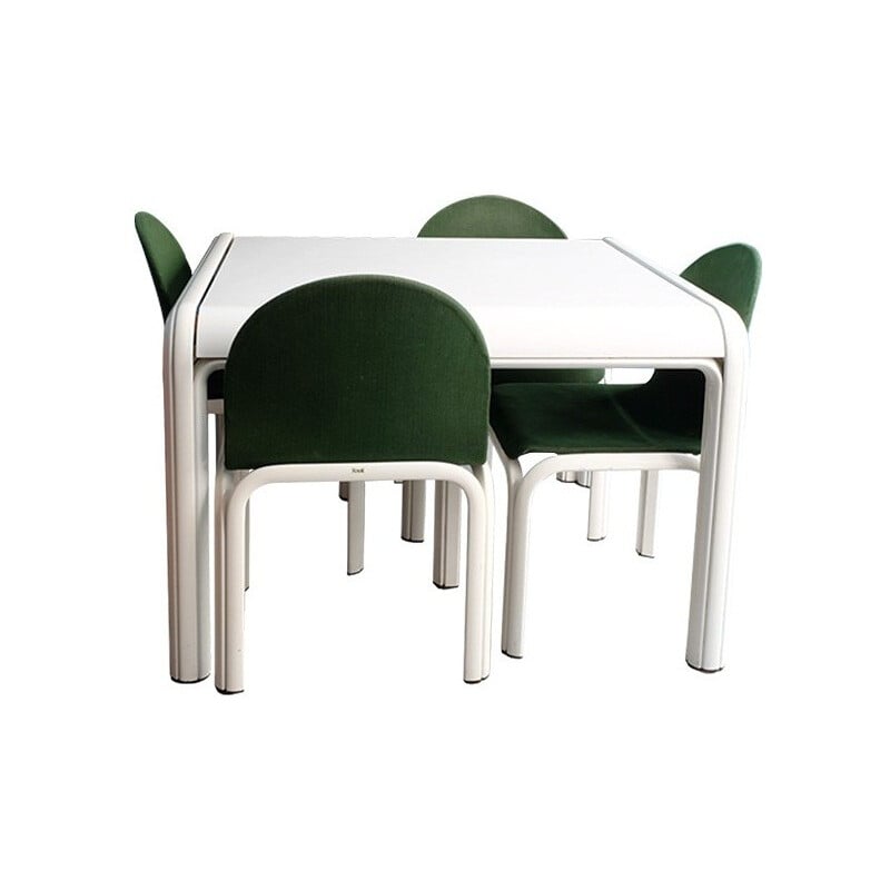 Suite de 4 chaises et table Knoll, Gae AULENTI - 1970