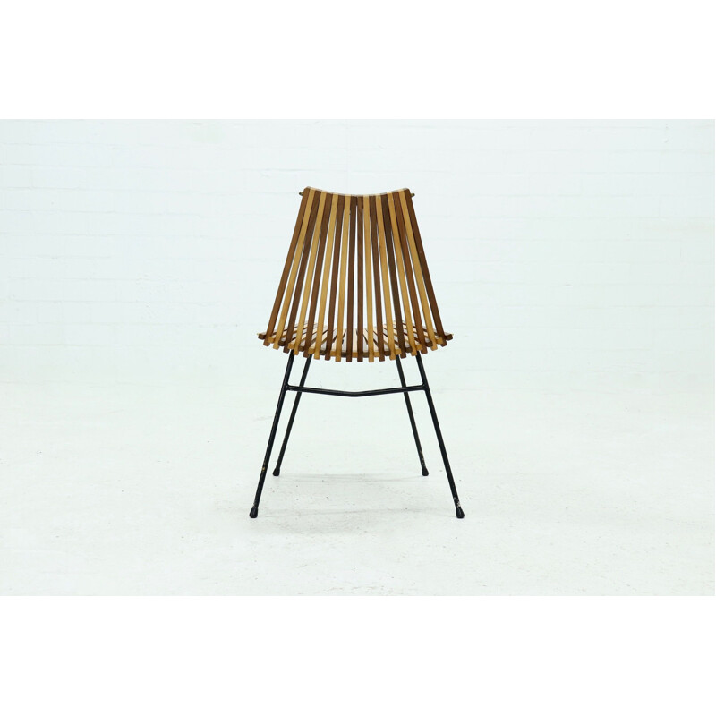 Cadeira de ripas Vintage holandesa por Rohé, 1960