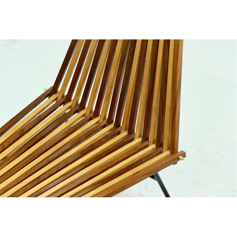 Vintage Dutch slat chair by Rohé, 1960s