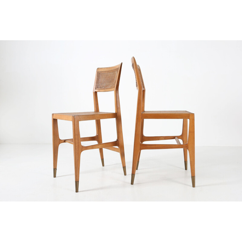 Paire de chaises vintage en bois de frêne par Gio Ponti pour le Casino San Remo, 1951