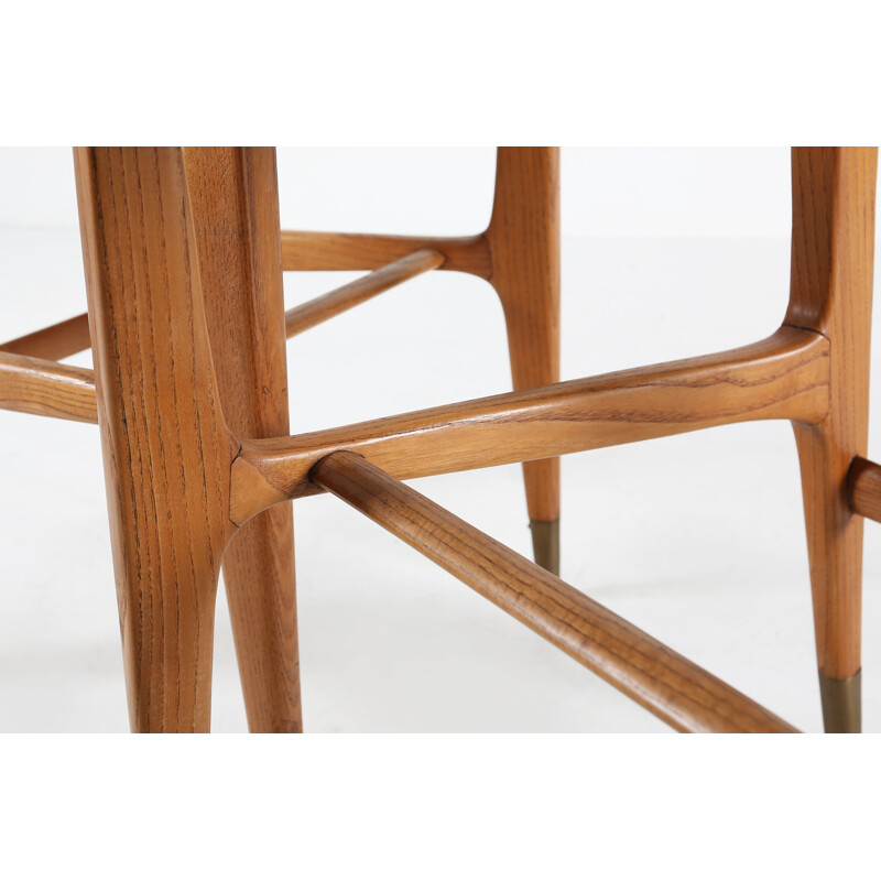 Pair of vintage chairs in ash wood by Gio Ponti for the San Remo Casino, 1951