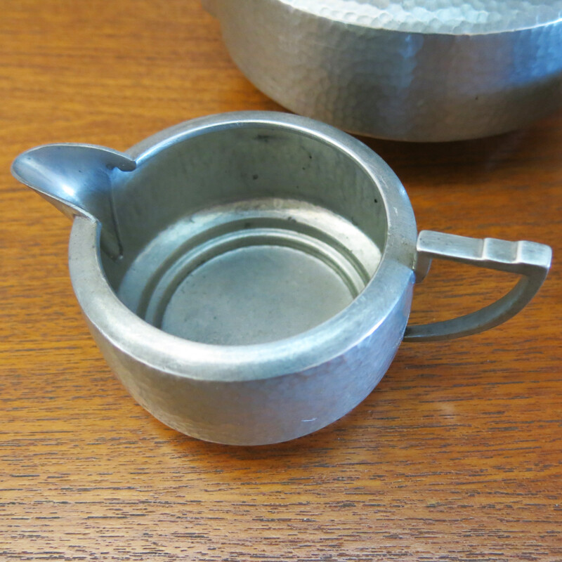 Vintage English tea set in metal and bakelite - 1940s