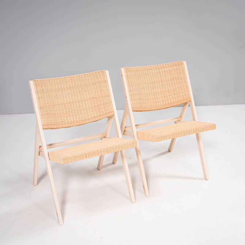 Pair of vintage folding chairs by Gio Ponti for Molteni&C, 1970