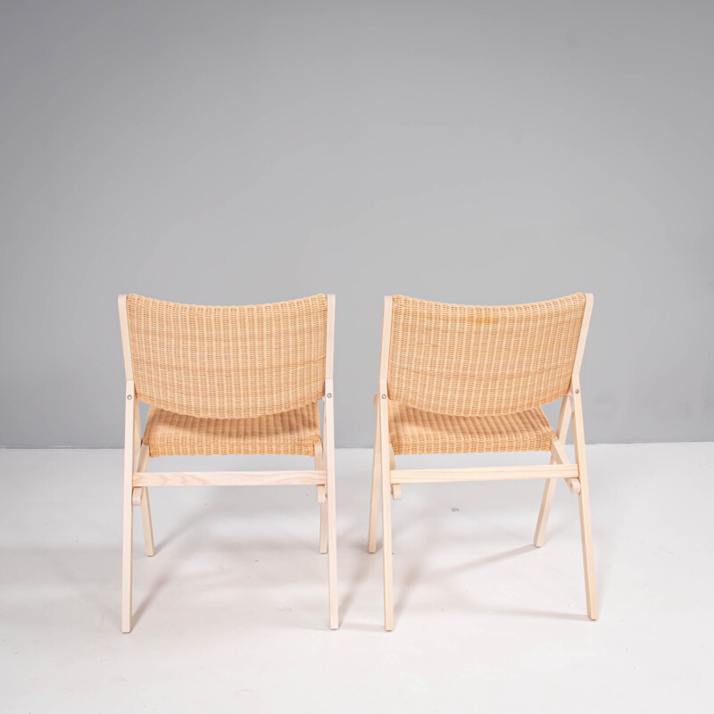 Pair of vintage folding chairs by Gio Ponti for Molteni&C, 1970