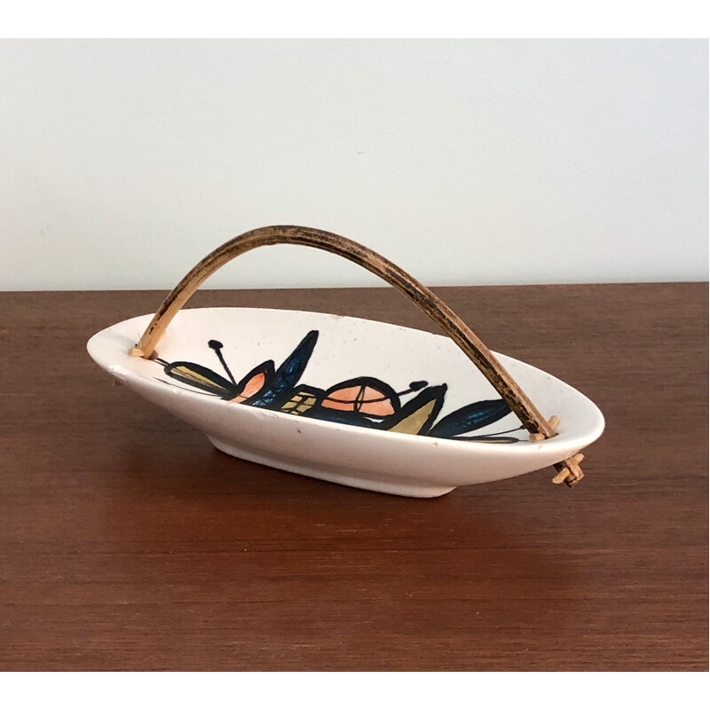 Tabuleiro de bolso em cerâmica Vintage de Roger Capron, França 1950