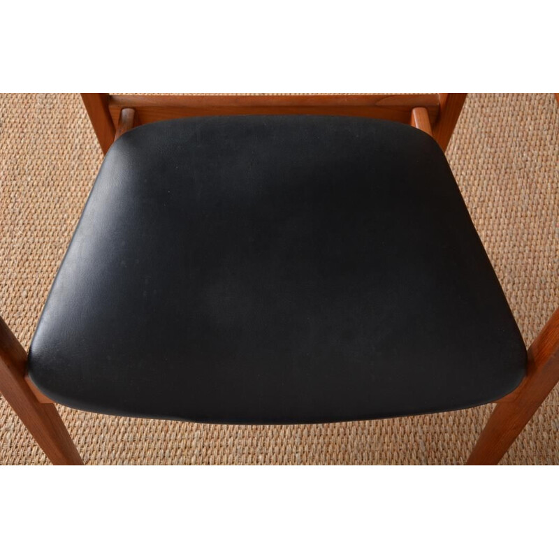 Vintage armchair number "196" in leather and teak by Finn Juhl for France & Son, 1960