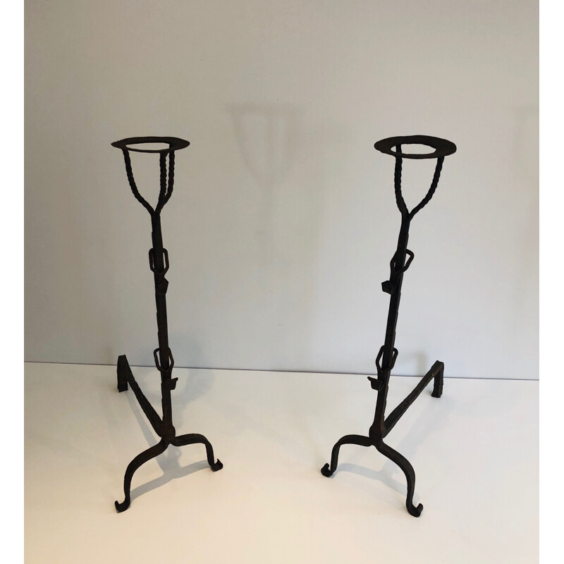 Pair of vintage wrought iron prams