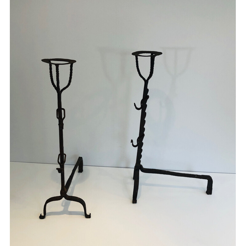 Pair of vintage wrought iron prams