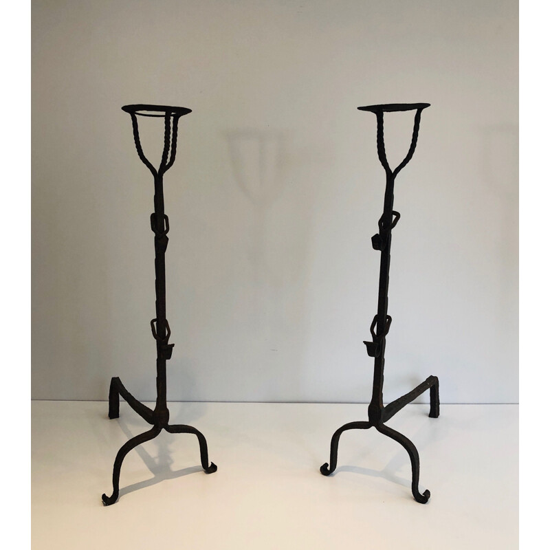 Pair of vintage wrought iron prams