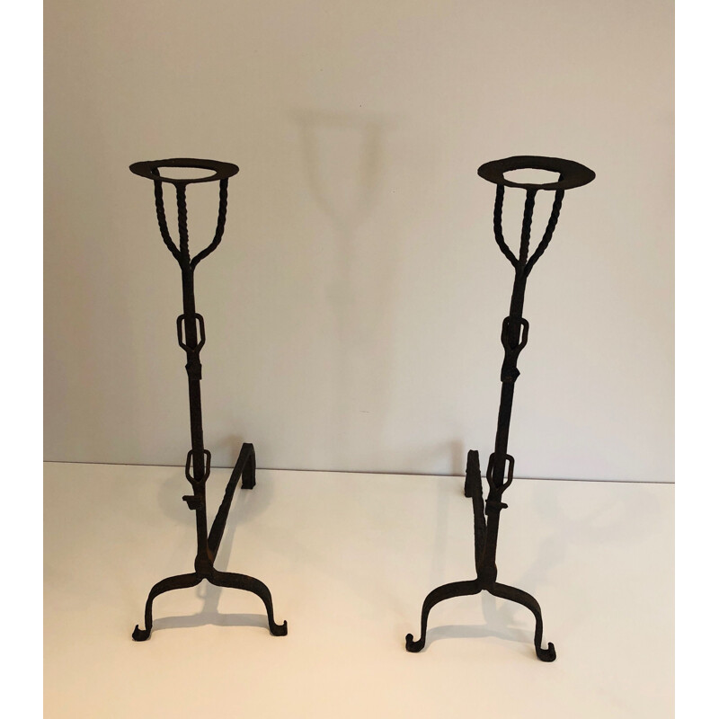 Pair of vintage wrought iron prams