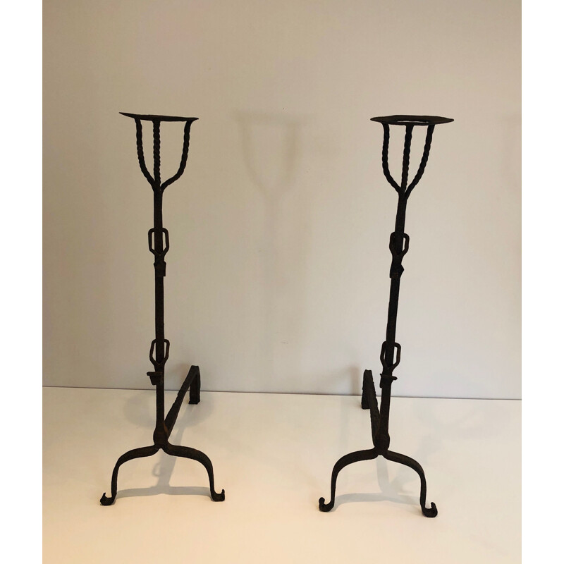 Pair of vintage wrought iron prams