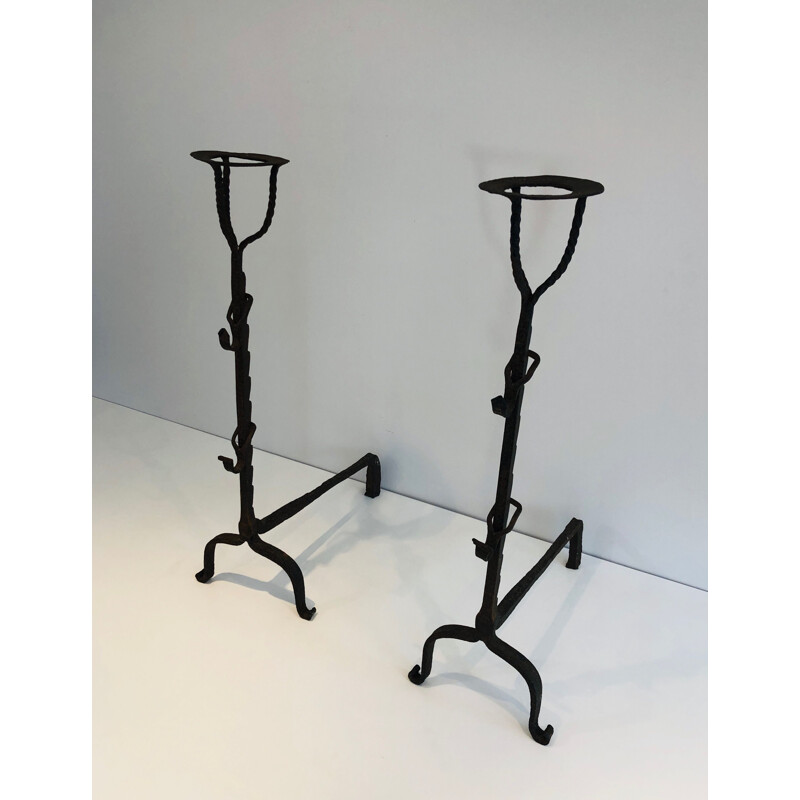 Pair of vintage wrought iron prams