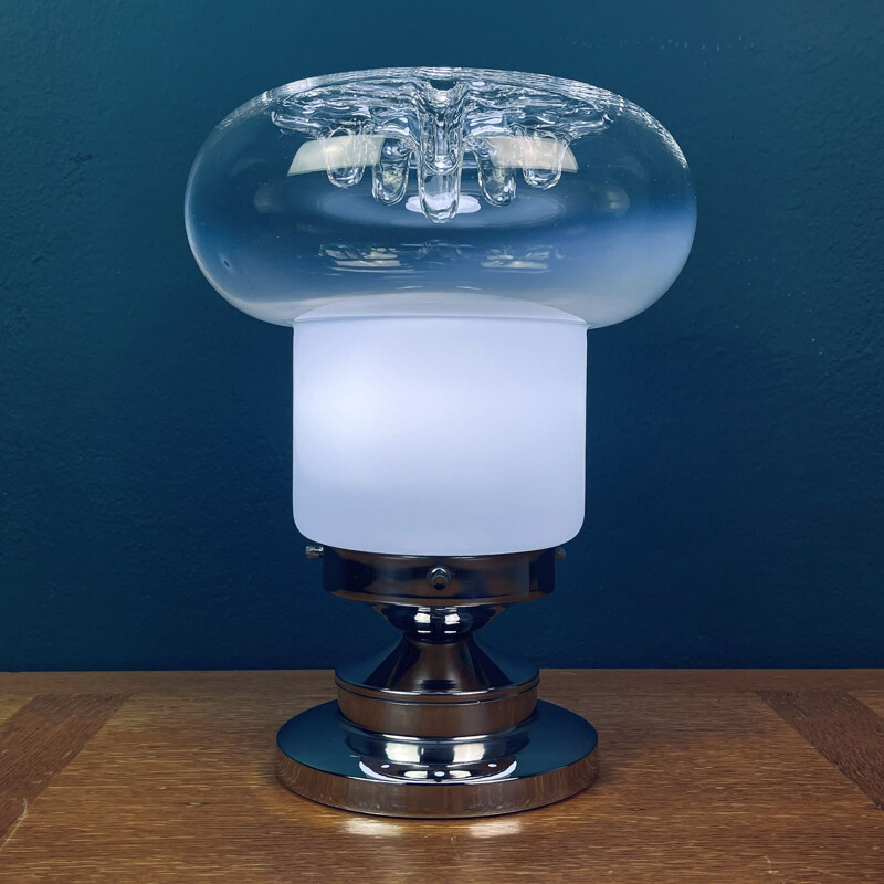 Mid-century Murano glass table lamp by Toni Zuccheri for Mazzega, Italy 1970s