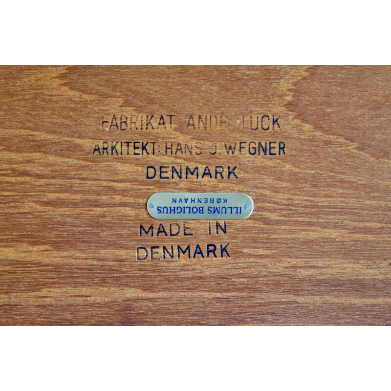 Vintage nesting tables in teak & oakwood by Hans J. Wegner for Andreas Tuck, Denmark
