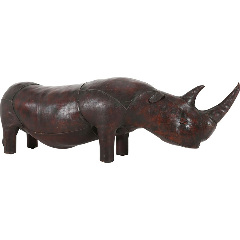 Vintage big rhinoceros leather bench by Valenti, 1960