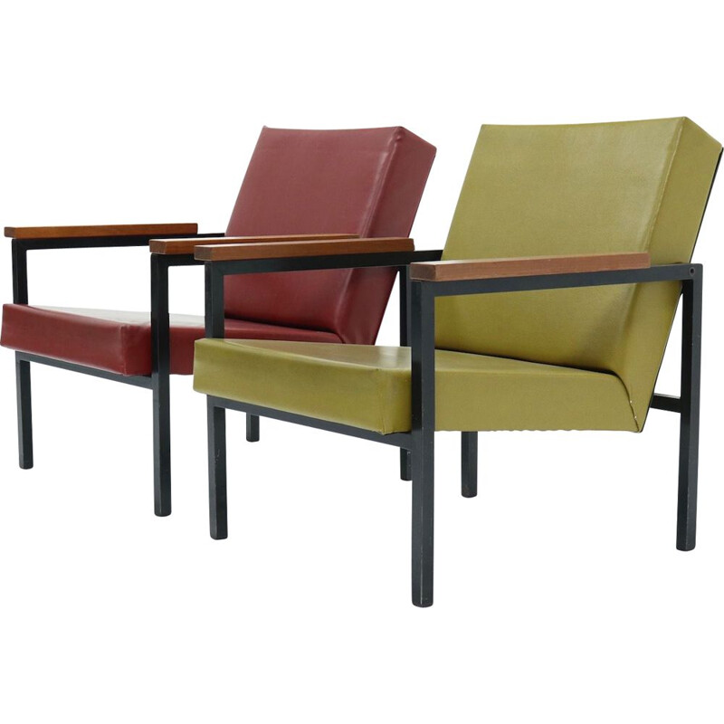 Pair of vintage Sz30 armchairs by Hein Stolle for 't Spectrum, 1960s