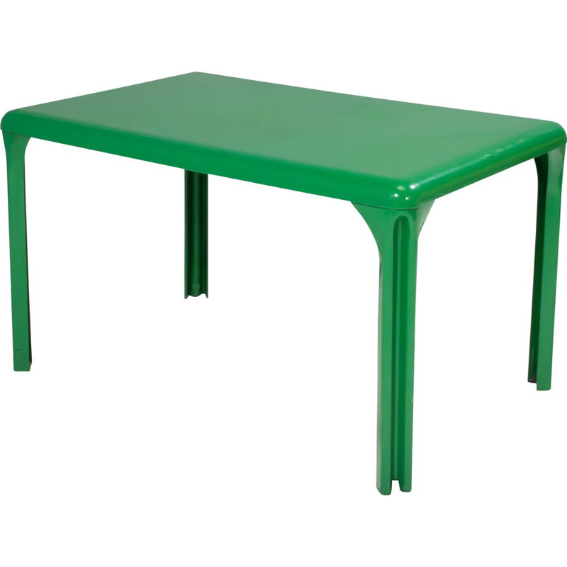 Vintage green Stadio 120 table by Vico Magistretti for Artemide, 1970s