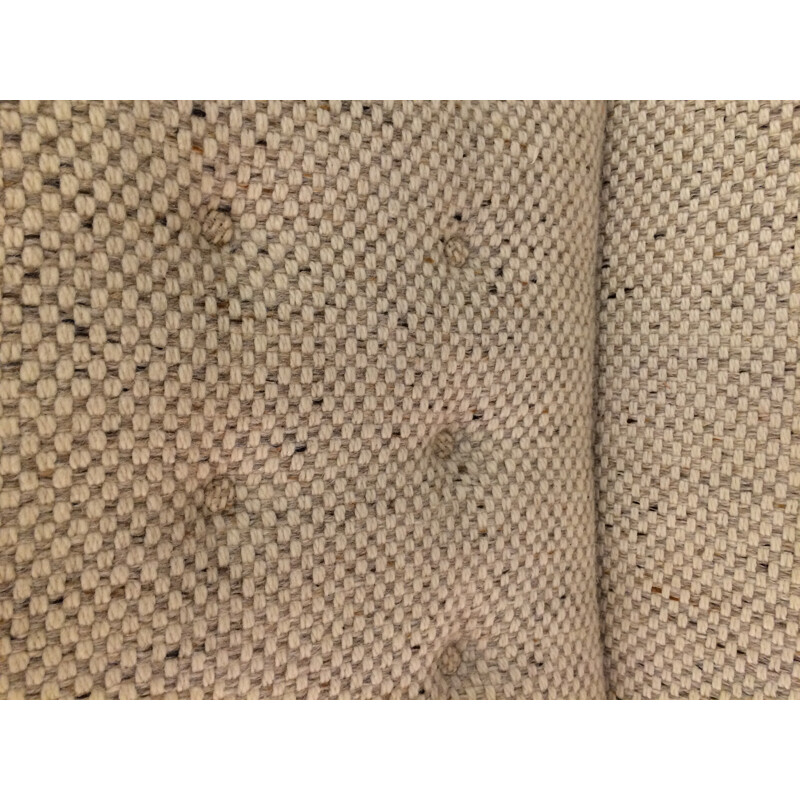 Canapé d'angle en chêne et tissu, GUILLERME et CHAMBRON - 1950
