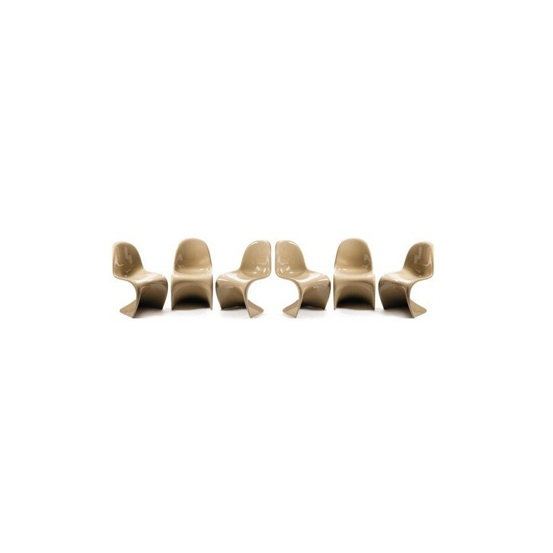 Set of 6 chairs in plastic, Verner PANTON - 1970s