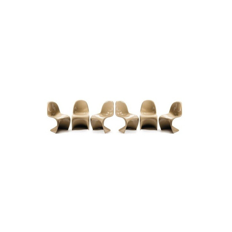 Suite de 6 chaises en plastique, Verner PANTON - 1970