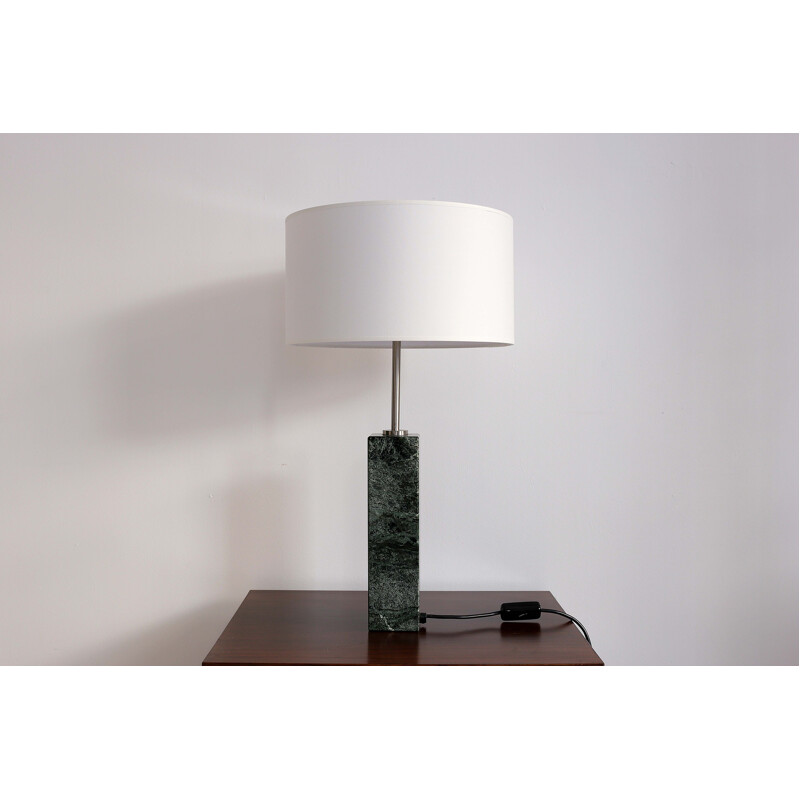 Vintage green marble lamp by Florence Knoll for Knoll, 1970