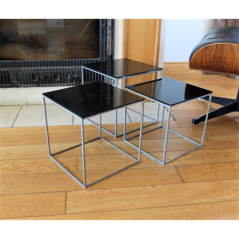 Vintage nesting tables by Poul Kjaerholm for E. Kold Christensen, 1965