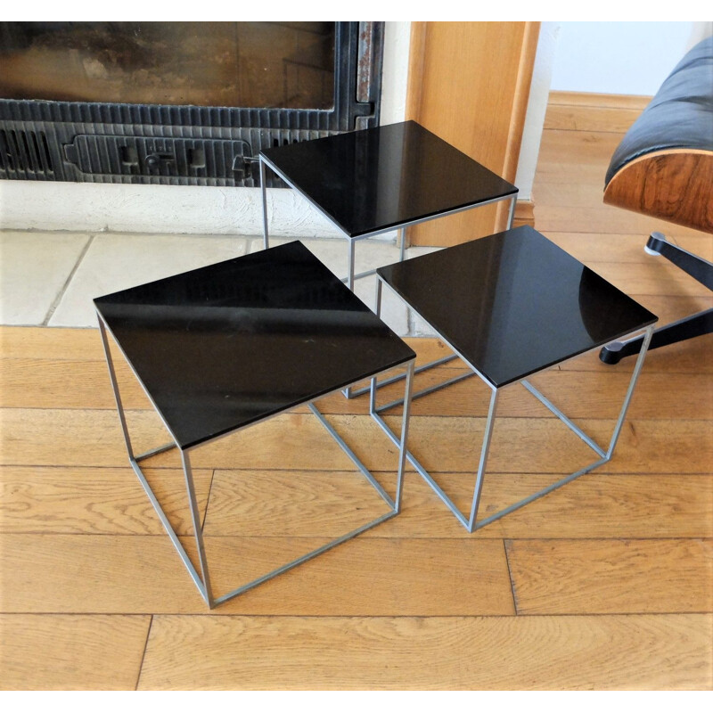 Vintage nesting tables by Poul Kjaerholm for E. Kold Christensen, 1965