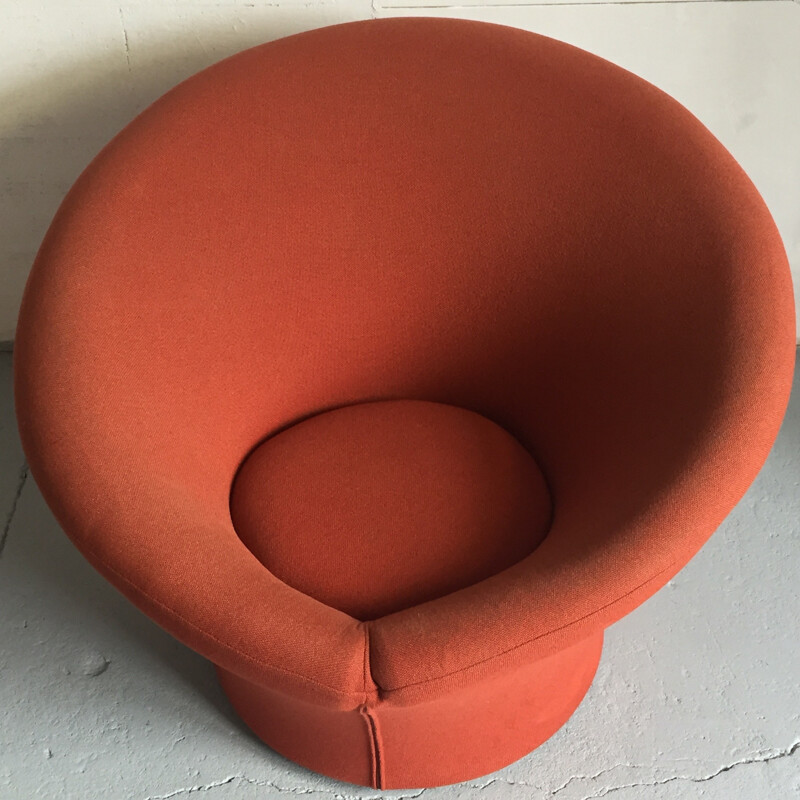 Pair of red Artifort "Mushroom" armchairs, Pierre PAULIN - 1960s