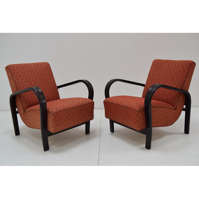 Paar Art Deco fauteuils van Kropacek en Kozelka,1930