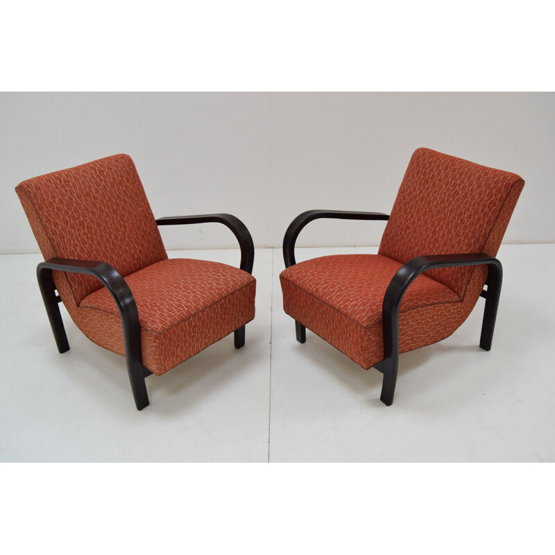 Paar Art Deco fauteuils van Kropacek en Kozelka,1930