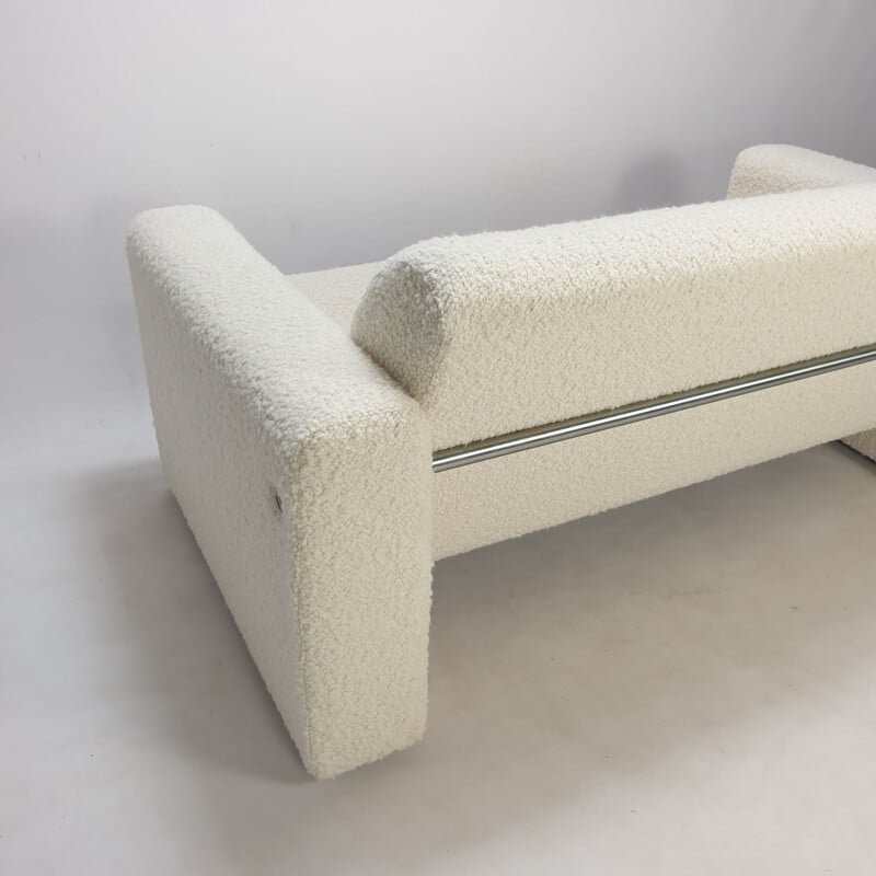 Vintage 2-seat sofa in bouclé fabric by Artifort, 1980s
