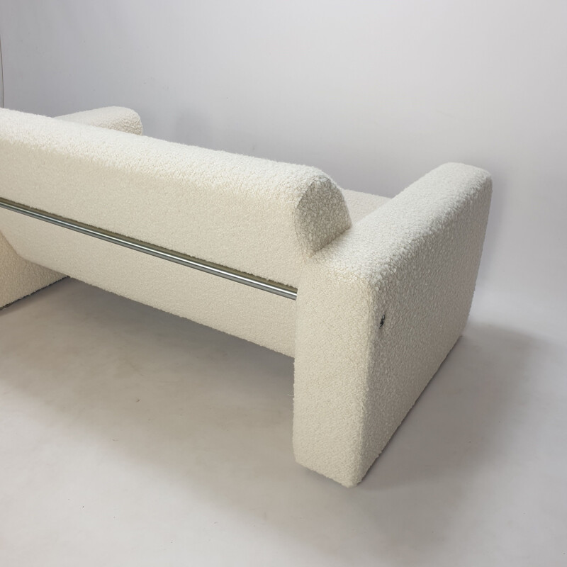 Vintage 2-seat sofa in bouclé fabric by Artifort, 1980s