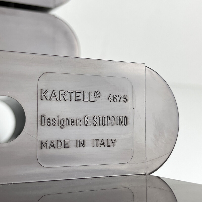 Porta revistas Vintage com 6 compartimentos de Giotto Stoppino para Kartell, Itália 1970