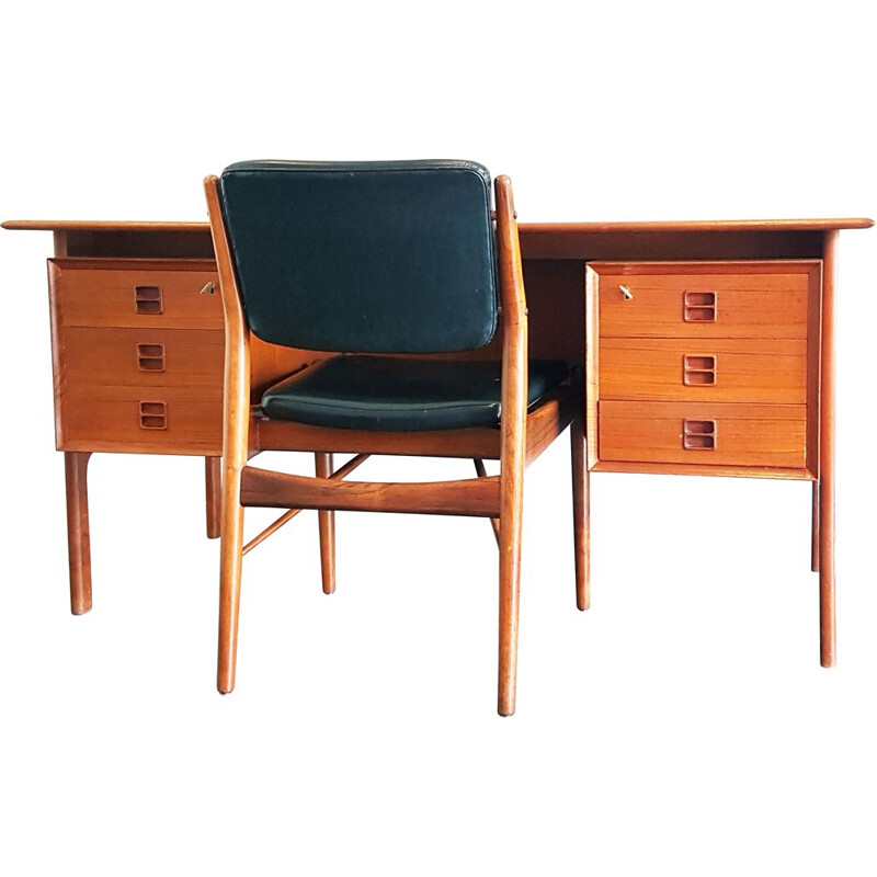 Scandinavisch vintage teak bureau van Arne Vodder voor Sibast, Denemarken 1960